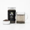 Premium Chia Seed 500 G jar with bowl of seeds and soaked chia - Eco Foods