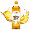 Mustard Oil 1 Litre bottle with oil splash - Eco Foods